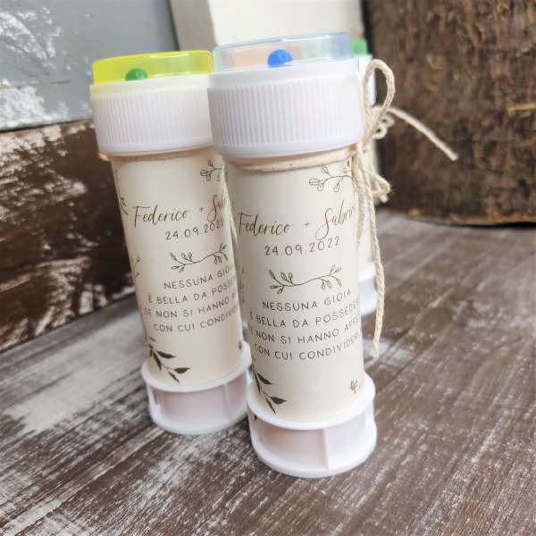bolle di sapone segnaposto ecofattoart